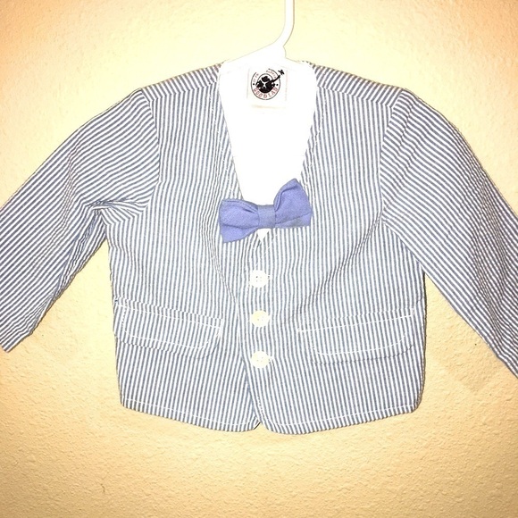 Boys Philadelphia Good Lad blazer Suit Jacket with clip on tie sz 12 M - Picture 1 of 6